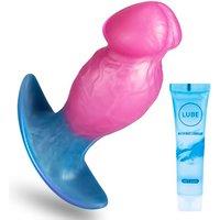 6.8in Wearable Butt Plug for Women Men, Soft Silicone Anal Plug, Knot Thick Anal Dildo with Suction Cup, Anal Sex Toys for Adults, LongTerm Wear Butt
