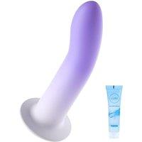 6.3 Inch Silicone Realistic Cute Small Dildo Beginner, Lavender G-spot Prostate Slim Strap on Dildo with Strong Suction Cup, Fantasy Mini Thin Dildos