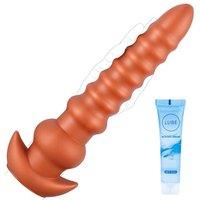 11.8 Long Anal Plug Dildo, Flexible Liquid Silicone Butt Plug Vaginal Anus Dilator Prostate Massage Stimulation Adult Erotic Sex Toys for Women Men -