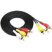 QiCheng&LYS RCA to RCA AV Camcorder Video Cable,3RCA Male to 3RCA Male Plug Stereo Audio Video AUX Cable for Smartphones,MP3, Tablets,Speakers,Home Th