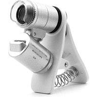 QiCheng&LYS 60x Zoom Microscope Magnifier,LED + Uv Light Clip-on Micro Lens for Universal Mobile Phones Universal Clamp for Phone,Monocular Glasses (6