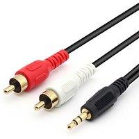 QiCheng&LYS 3.5mm to RCA Audio Stereo Y Splitter Cable,Gold Plated 3.5mm Male to 2RCA Male Stereo Audio Cable for Smartphones,MP3 Tablets Speakers Hom