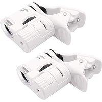 QiCheng&LYS Mini 60X Adjustable Pocket LED Microscope Magnifier Loupe Magnifying Glass with Currency Detection (White 2PCS)