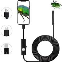 QiCheng & LYS Inspection Camera Endoscope, USB Endoscope 5.5mm for Android Mobile Phone Tablet PC Desktop Computer,Waterproof HD Borescope (1m)