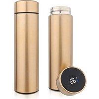 QiCheng&LYS 500ML Travel Mug, Flask with Temperature Display Vacuum Cup with Flask 304 Stainless Steel,Insulation Cup, Double Walled Vacuum for Heat a