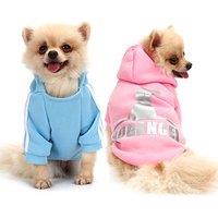 QiCheng&LYS Dog Hoodies Sweater, Chihuahua Jumper,Fashion Cute Warm Dog Clothes for Small Dogs (XL, Pink/Blue)