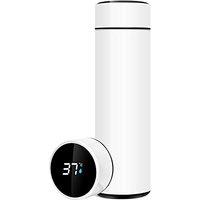 QiCheng&LYS 500ML Travel Mug, Flask with Temperature Display Vacuum Cup with Flask 304 Stainless Steel,Insulation Cup, Double Walled Vacuum for Heat a