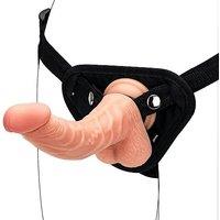 Strap On Dildo Harness Kit Realistic Dildo with Wearable, Hands-Free Suction Cup Adult Sex Toy, Adjustable Harness Silicone Anal Plug for Couple, Lesb