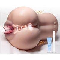 Automatic Male Masturbators, Upgraded 10 Vibration & Suction Hands Free Pocket Pussy, Adult Sex Toys with 3D Realistic Vagina Anus, Portable Stroker P