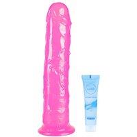 Realistic Dildo, Liquid Silicone Lifelike Huge Penis with Strong Suction Cup for Hands-Free Play, Flexible Cock with Curved Shaft and Balls for Vagina