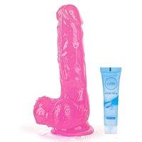Realistic Dildo, Liquid Silicone Lifelike Huge Penis with Strong Suction Cup for Hands-Free Play, Flexible Cock with Curved Shaft and Balls for Vagina