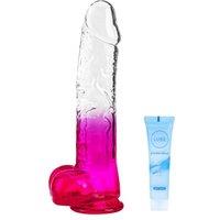 Blue Soft Realistic Dildo, Jelly Dong Stimulator with Strong Suction Cup for Hands-Free Play, Silicone Lifelike Penis Adult Sex Toy for Women G Spot a