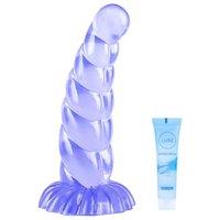 Big Purple Dildo Sex Toy Suction Cup Anal Realistic Dong Huge 7" Inch + Massive Adult Pegging (Purple)