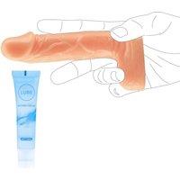 Realistic 4.3 in Suction Cup Dildo Hands-Free Games for Beginners Small Thrusting Anal Penis Sex Toy for All Genders Adult Toys (Flesh)