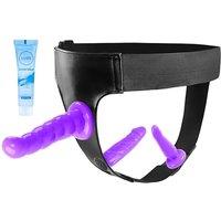 Strap On Dildo Wearable Kit - Wearable Realistic Dildo with 3 Removeable Dildo,Anal Plug Sex Toys for Female Masturbation SM Adult Sex Toys for Women,