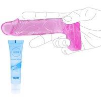 Realistic 4.3 in Suction Cup Dildo Hands-Free Games for Beginners Small Thrusting Anal Penis Sex Toy for All Genders Adult Toys (Pink)