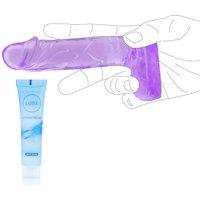 Realistic 4.3 in Suction Cup Dildo Hands-Free Games for Beginners Small Thrusting Anal Penis Sex Toy for All Genders Adult Toys (Purple)