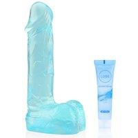 Realistic 4.3 in Suction Cup Dildo Hands-Free Games for Beginners Small Thrusting Anal Penis Sex Toy for All Genders Adult Toys (Blue)