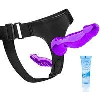 Strap On Dildo Wearable Kit - Wearable Realistic Dildo with 2 Removeable Dildo,Anal Plug Sex Toys for Female Masturbation SM Adult Sex Toys for Women,