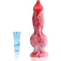 5.6 Inch BBC Dog Dildo with Ease Knot, Silicone Wolf Alien Monster Cock, Discreet Sex Toy for Adults, Couples Strap On Anal Dildo for Gay Lesbian and