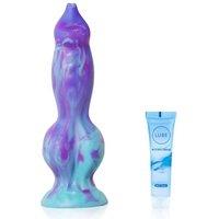 QiCheng&LYS 5.6 Inch BBC Dog Silicone Fantasy Suction Cup Dildo Anal Ease Knot Anal Wolf Alien Monster Cock for Women Men Gay Lesbian and Couples Stra