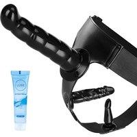 Strap On Dildo Wearable Kit - Wearable Realistic Dildo with 2 Removeable Dildo,Anal Plug Sex Toys for Female Masturbation SM Adult Sex Toys for Women,