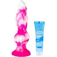 5.7 Inch BBC Dog Dildo with Ease Knot, Silicone Wolf Alien Monster Cock, Discreet Sex Toy for Adults, Couples Strap On Anal Dildo for Gay Lesbian and