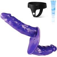 Strap On Dildo Wearable Kit - Wearable Realistic Dildo with 2 Removeable Dildo,Anal Plug Sex Toys for Female Masturbation SM Adult Sex Toys for Women,