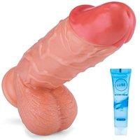 10 Inch Huge Thick Dildo,2.6 Diameter Penis Monster Dildos with Suction Cup and Balls for Women/Men/Couples, Adult Sex Toy for Vaginal G-Spot &
