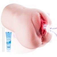 Waterproof Automatic Male Masturbators, Upgraded 10 Vibration & 3 Suction Hands Free Pocket Pussy, Adult Sex Toys with 3D Realistic Vagina, Portable S