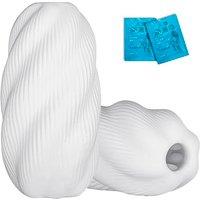 Male Masturbator Pocket Pussy Sex Toys for Men with Soft TPE and Nubby Textured Tunnel, Realistic Stroker Sleeve for Penis Training, Adult Sex Toy for