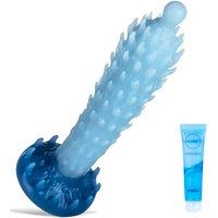 Dragon Monster Dildo 8 Inch Purple Silicone with Suction Cup - Fantasy Anal Sex Toy for Women Men, Prostate Massager Butt Plug Adult Toy (Blue)