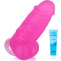 Realistic Dildos,8.2 Inch Dildo with Suction Cup for Hands-Free Play, Flexible Cock with Curved Shaft and Balls for Vaginal G-spot and Play, Adult Sex