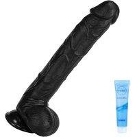 Realistic Dildos,11.2 Inch Dildo with Suction Cup for Hands-Free Play, Flexible Cock with Curved Shaft and Balls for Vaginal G-spot and Play, Adult Se