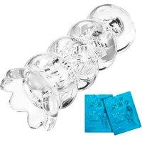 Transparent Flower Male Masturbator Pocket Pussy Sex Toys for Men with Soft TPE and Nubby Textured Tunnel, Realistic Stroker Sleeve for Penis Training