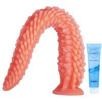 12 inch Anal Beads Butt Plug Horse Dildo, Tentacle Dildo with Suction Cup, Silicone Anal Toy for Men & Women Sex Toy Adult Toys Monster Dildos (Orange
