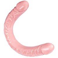 Lover Real Double Ended Dildo Imitation Jelly Double Dongs Dildo Penis Cock Anal Butt Plug Massager G-Spot Stimulation Orgasmic Adult Sex Toys for Wom