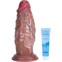 5.3-inch Realistic Silicone Beginner Dildo with 3D Veins & Strong Suction Cup Strap-On Compatible Anal Plug G-Spot Stimulator for Couples, Hands-F