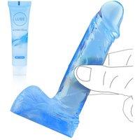 4.7 Inch Blue Beginner Anal Dildo with Powerful Strong Suction Cup, Small Anal Plug Dildos, GSpot Stimulation & Anal Training, Butt Plug Sex Toys for