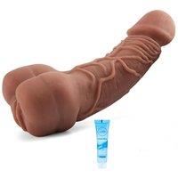 Realistic Soft Dildo to Enlarge Prolong,8.3 inch Monster Dildo Penis Sleeve Adult Male Sex Toys Enlarger for Men Couple,3D Realistic Pocket Dildos,Reu