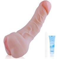 8.3 Inches Cock Sleeve Male Masturbators Realistic Soft Dildo with Pocket Pussy Vigina,Soft Penis Sleeve Extender,Penis Pump Enlarger Prolong,Adult Se