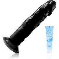 5.1 inch Black Beginner Dildo Realistic Silicone Dildo Human Safety Material for Clitoral Vagina and Anal with Powerful Suction Cup, Adult Sex Toys fo