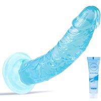 8.6 Inch Realistic Silicone Dildo Sex Toys, Flexible Dildos with Suction Cup for HandsFree Play, Adult Sex Toys for Men Women Couples G Spot Sex Toy