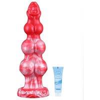10.6" Huge Realistic Monster Dildo with 3 Knots Dildos Silicone Anal Knotted Horse Dildos, Thick Dog G-Spot Dildo with Big Suction Cup,Big Fantasy Dra