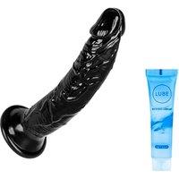 7.7 Inch Realistic Black Silicone Dildo Sex Toy for Hands-Free Play Body Safe Material G spot Adult Sex Toys with Strong Suction Cup for Women Beginne