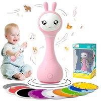 alilo Smarty Bunny Baby Rattle Musical Light Up Sensory Toys, Infants Newborns Baby Teething Toys 036712 Months,1 Year Old boy/Girl Gifts 4 Music