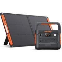 Jackery Explorer 1000 v2+ 100W Solar Panel Portable Power Station(2024 New),1070Wh LiFePO4 Battery,1500W AC/100W USBC Output, 1 Hr Fast Charge, Solar