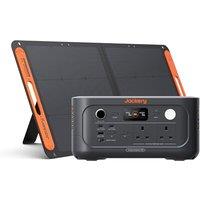 Jackery Solar Generator 500 v2 with 100W Solar Panel, 230V/500W Pure Sine Wave Portable Power Station, 1000W AC Output, 512Wh LiFePO4 Lithium Camping