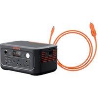 Jackery Explorer 500 v2+ Car Charger Cable Portable Power Station, 230V/500W Pure Sine Wave Solar Generator, 500W AC Output Power Station, 512Wh LiFeP