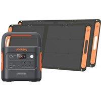 Jackery Explorer 2000V2 Portable Power Station (2024 New) + 2x 100W Solar Panels, 2040Wh LiFePO4, 2000W AC & 100W USB-C Output, 1-Hour Fast Charge, So